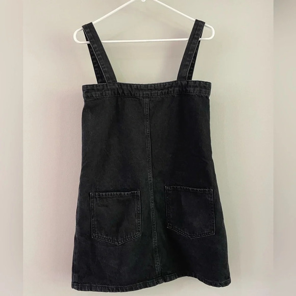 Urban Outfitters Aria Black Denim Overall Dress - Small - Picture 13 of 15